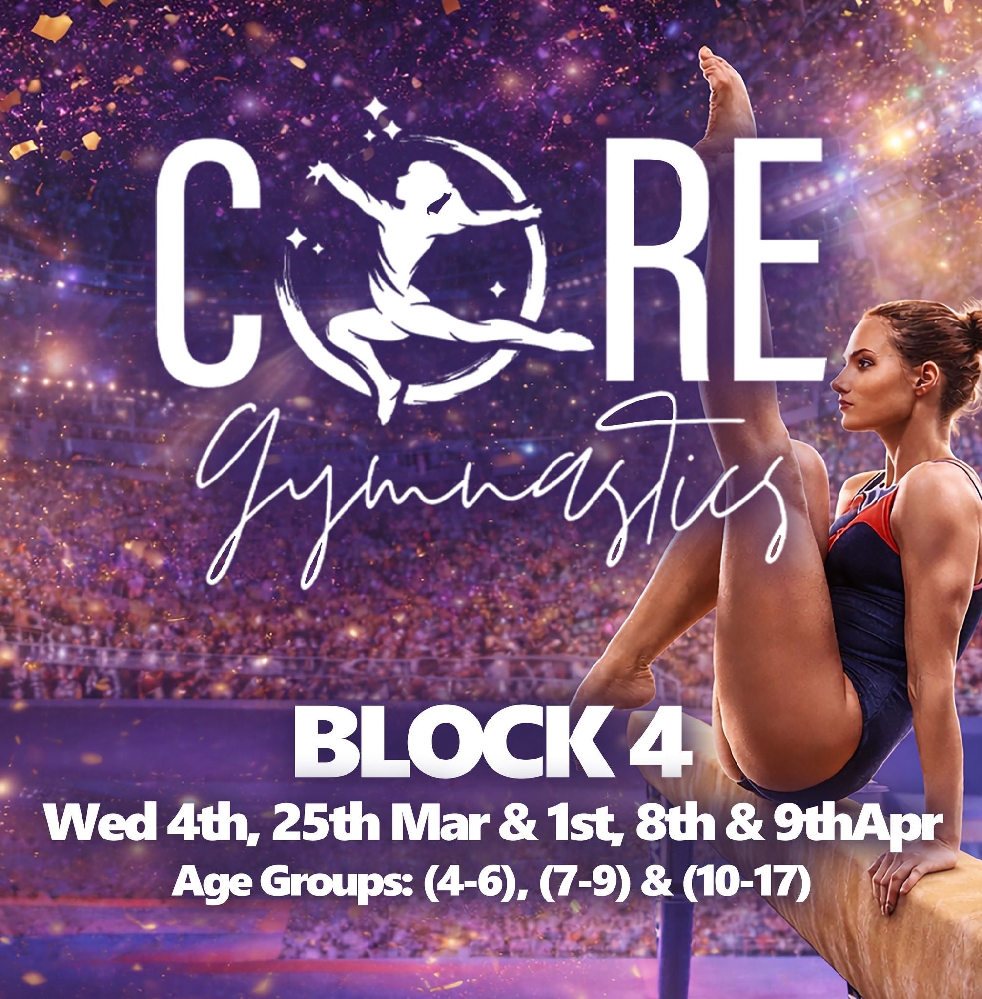 Core Gymnastics Block 4 Mar 4th - Mar 25th